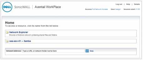 Chapter 1 Getting Started The WorkPlace application enables you to securely access private network resources including Web sites, Web and client/server applications, terminal servers, and shared