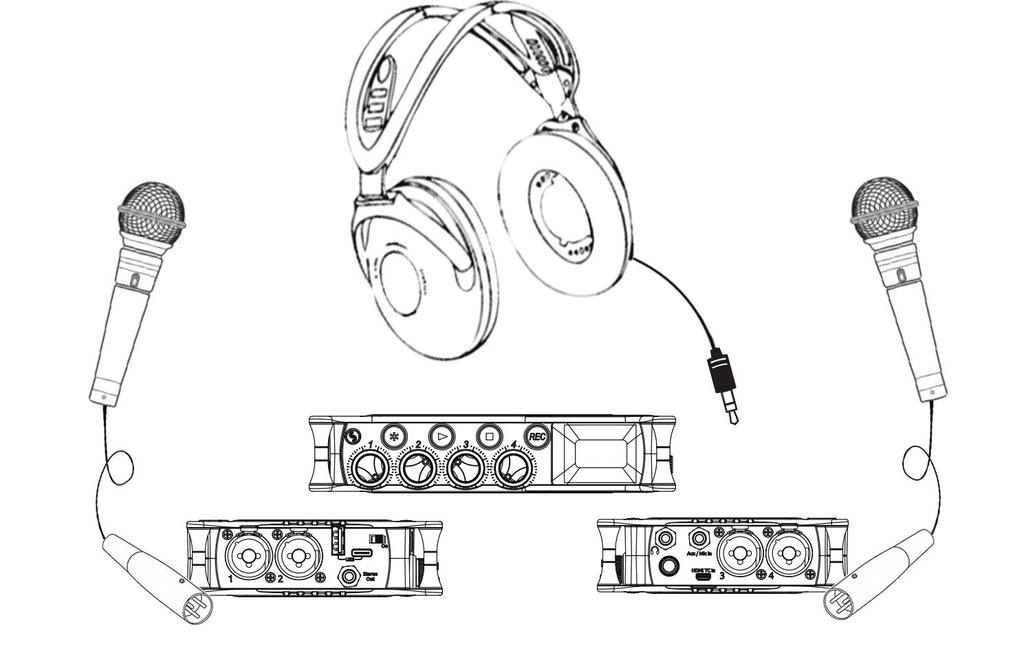 Typical Applications: Audio Recording The following illustration shows
