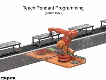 Lead-through programming Program is taught in the teach