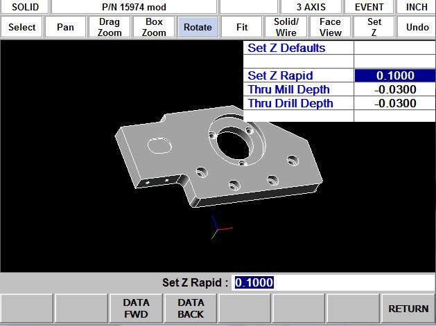 The data within the Parasolid knows the depth of every hole and surface. However, this is often not the depth you want your tool to go to.