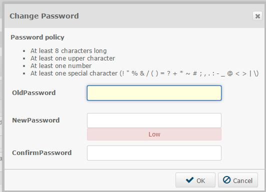 Click change password, follow the instructions and click ok A.