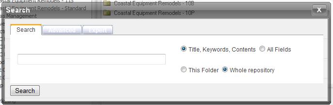 Click the Tools menu option to bring up a submenu and click Search.