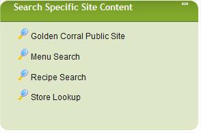 After clicking one of the search links, a search box will be presented. Enter the search term and click GO.