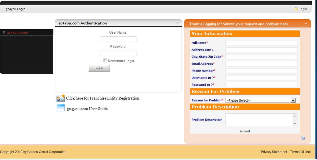 Sign On and Authentication The login page provides multiple functions. Primarily it allows access to the portal using your Active Directory user name and password.