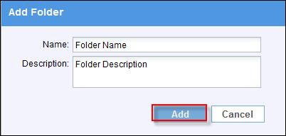 4.0 MANAGING FOLDERS The following exercises demonstrate how to manage your Livelink folders. 4.1 Add a folder A. Navigate to a location in Livelink. B. Click add folder. C. Add Folder box pops up: a.