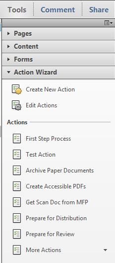 Action Wizard Can use Actions to automate multistep tasks and share the process with others.