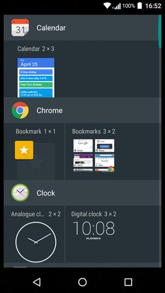 Adding Widgets to the Home screen Tap and hold any area of the Home screen that does not have an icon or Widget already.