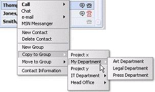 Customizing Your Assistant To view Corporate Contact information 1. Right-click the corporate contact. 2. Select Contact Information in the context menu.