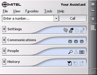 About Your Assistant About Your Assistant Your Assistant Main Screen Your Assistant is a desktop application that lets users control their Mitel Networks IP desk phone from their computer.