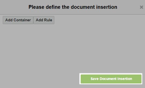 user selections, click Save Document