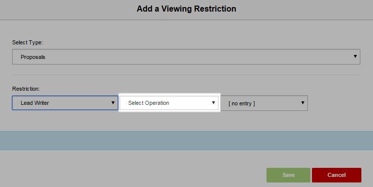4. Select the operation to use for this restriction. 4. Select the value to use for this restriction.