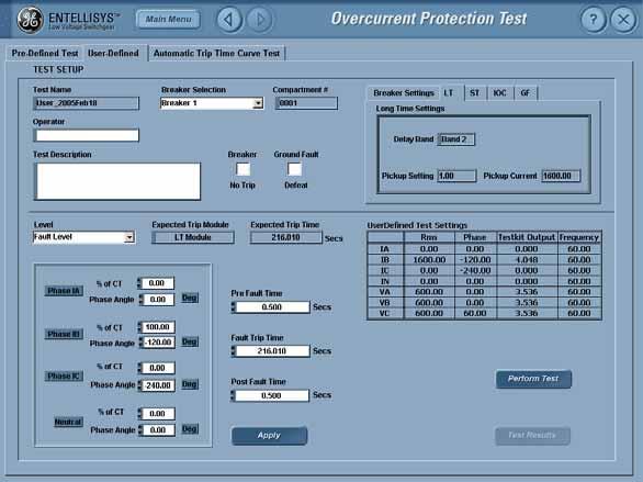 1.6.1.4 User-Defined Overcurrent Protection test Provides operators with a more advanced method for Overcurrent Protection testing.