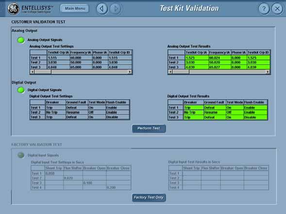 1.12.4 Test Kit Validation Test This feature provides internal tests to validate the test kit hardware. Figure 1-27 Test Kit Validation screen 1.12.4.1 Customer Validation Tests These tests are provided for the customer to validate the test kit hardware.