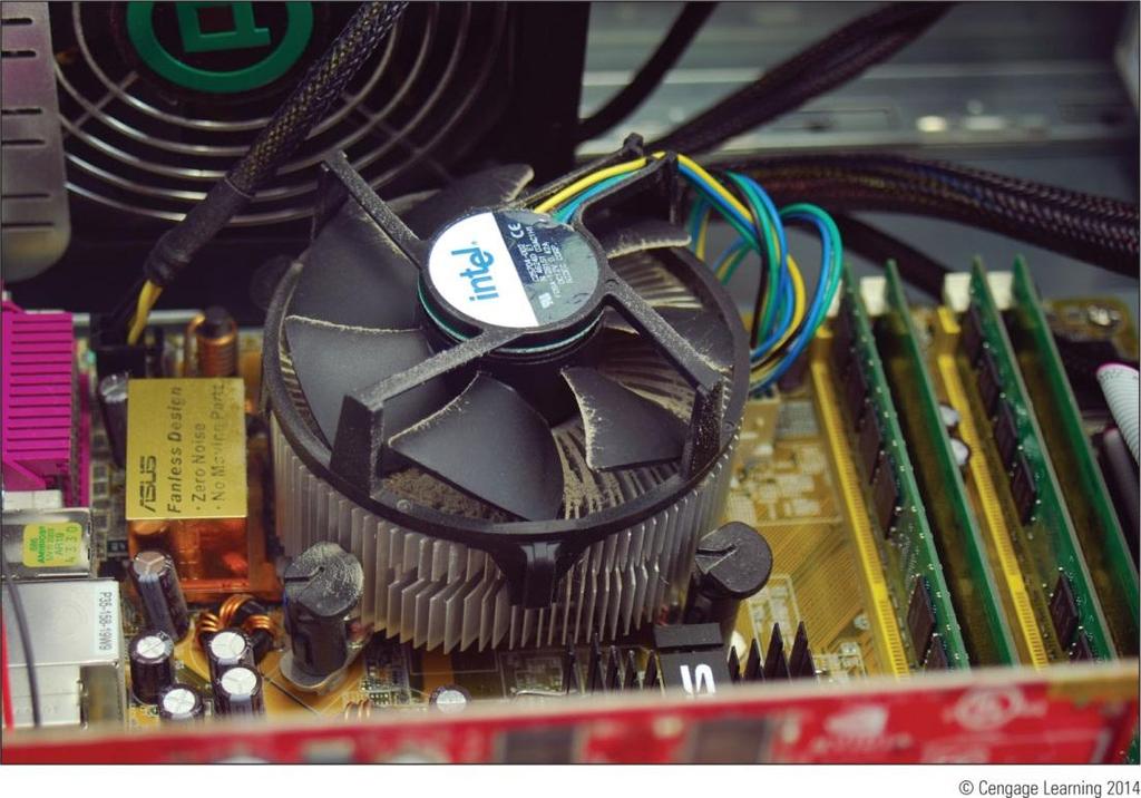 Figure 13-9 Dust in the cooler fan can cause