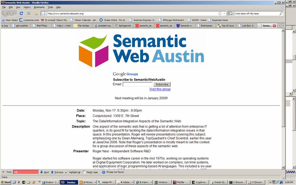 Semantic Web in Austin: http://www.semanticwebaustin.org/ Juan Sequeda, Ph.D Student Research Assistant Dept.