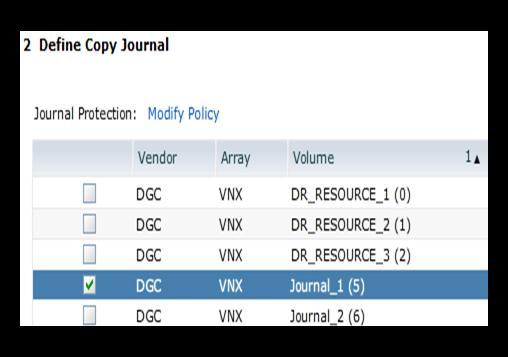 Defining copy journal The same configuration steps also apply to creating the consistency