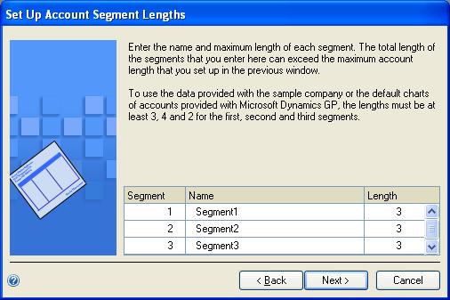 Enter the maximum account length (up to 66 characters) and the maximum number of segments (up to 10) that you ll need for the charts of accounts in companies you