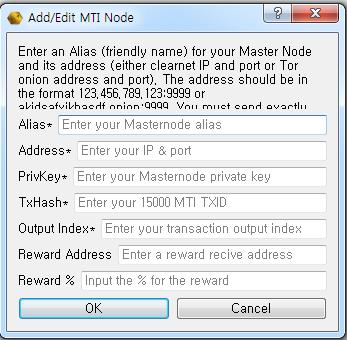 2.7 Setup the Masternode at Windows wallet a) Create Masternode a) Click Masternodes tab (green box) b) Click Create tab