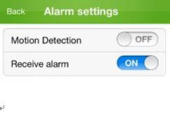 6 Alarm settings The alarm configuration mobile detection and receive the