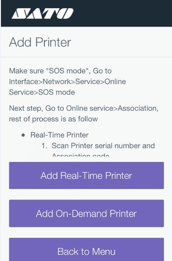 This is the same as described in Registering information about the printer - QR code connection (On-demand).