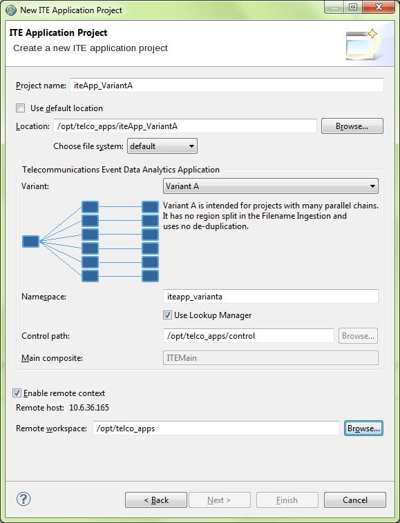 remote context If you are going to follow the default settings then use settings defined in Figure 3: ITE application dialog