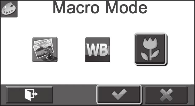 Classic: The image is converted to a sepia look. Negative: The image is converted as the negative of the normal. In the Effect menu, touch the [Scene] icon on the screen. 2.