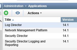 Space for NG firewalling 13.3: Security Director 13.3 Networkdirector 1.6 All other apps 14.1 Security Director 14.
