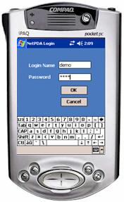 Logging In Tap the LOG IN link. Specify login name and password.