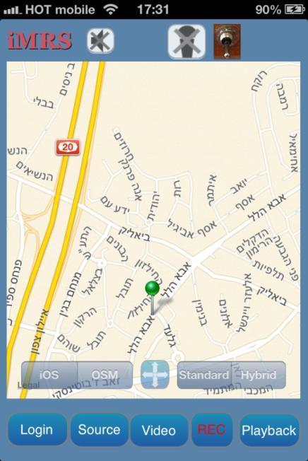 If you select the Map button, the GPS map will appear full screen, as shown here.