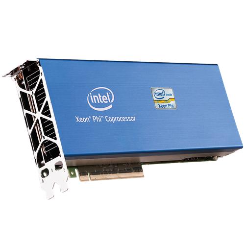Intel Xeon Phi 5110P 60 cores (in- order, dual- issue x86 design) 4 threads per core Core speed: 1.053 GHz 512- bit AVX Double precision performance: 1.01 TFLOPS = 1.
