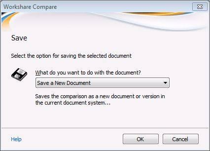 COMPARING DOCUMENTS USING WORKSHARE COMPARE Saving Redline Documents You can save the comparison as a Workshare Compare DeltaFile (.