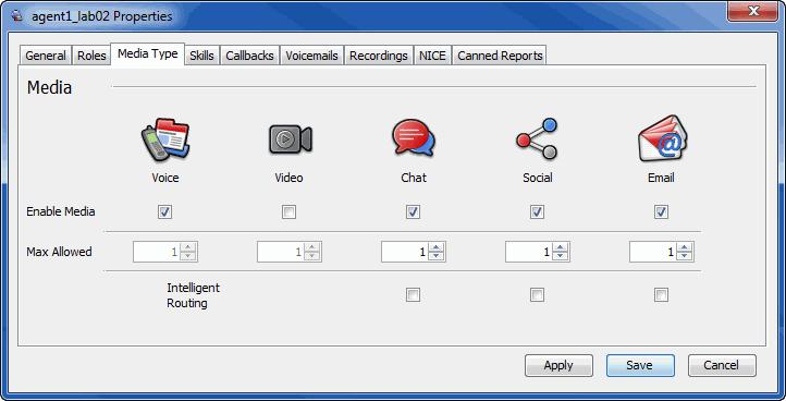 Configuring Text Channels Configuring the VCC Administrator Application If Intelligent Routing is enabled for the text channels, incoming interactions are automatically presented to the agent to