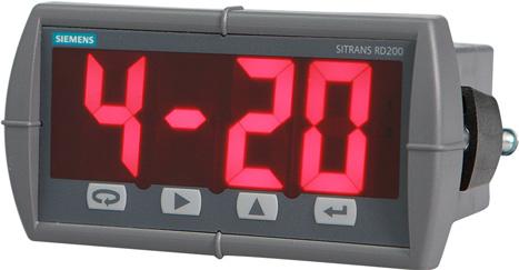 Siemens AG 201 Displays SITRANS RD200 Overview The SITRANS RD200 is a universal input, panel mount remote digital display for process instrumentation.