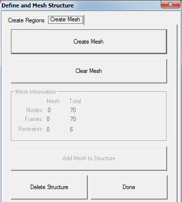 2.4 Create Support Restraints Once the structure has been created, the Create Support Restraints menu must be opened.