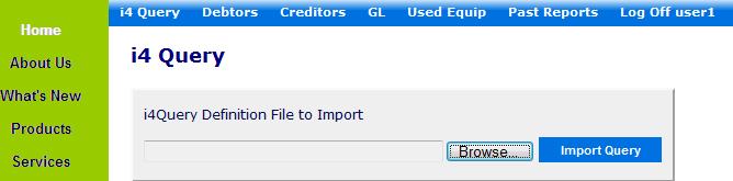 Then select Save As option [click on Save Arrow] and save on your network [or PC]. NOTE the name of i4 Query export file. Now log off.