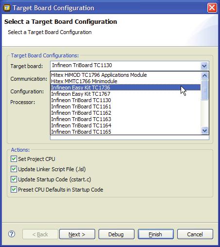 TriCore instruction set simulator debugging The TriCore simulator debugger features instruction set simulation, allowing you to extensively debug your application on the host platform, even before