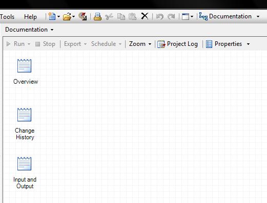 Add a Documentation process flow at the top of your project with Notes for project description, changes, etc. Documentation process flow You can paste into Notes and print them from within EG.