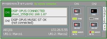 When the unit is connected to another codec that is also being controlled by the local application, its name is displayed ("Madrid 00" in this example). Otherwise, the name will appear as "Unknown".