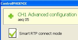 This option allows you to activate "SmartRTP", the AEQ proprietary protocol that greatly simplifies the task of making an RTP call, so when operating Phoenix family of audiocodecs with this mode