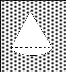 49) Right circular cone Solve the problem. 50) Find the image of the given figure under the translation that takes P to P'.