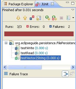 Further testing-coding Run FilePersistenceServicesTest again using : the first two tests still fail, but the new third test passes!