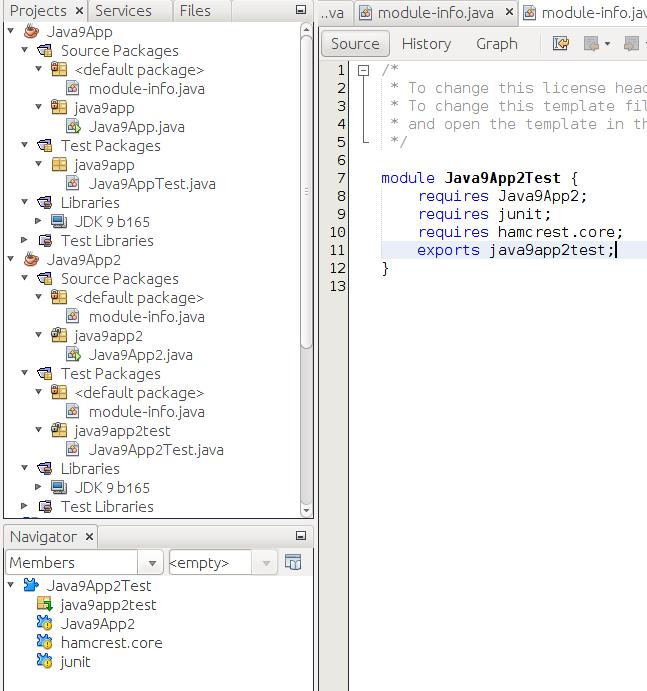 Java Modular Application Project type New project called Java Modular project was added. This allows to develop several JDK9 modules in one NetBeans project (Ant based).