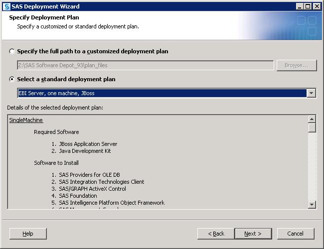 6. Specify Deployment Plan Select Select a standard deployment plan.