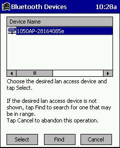 Bluetooth LAN Access This section explains how to use the Bluetooth LAN Access feature to quickly and easily connect to a Bluetooth-enabled LAN access point. 1. Tap on the Bluetooth icon.