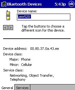View Device Properties Follow these steps to view the properties of an already discovered device. 1. If not open, launch the Bluetooth Devices folder.