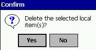 Alternatively, on Pocket PCs, you can tap and hold your stylus an item in either the remote or local device that you wish to put in a new folder. In the pop-up menu, select Delete folder. 4.