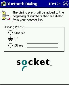 While installing the program, you can also assign the dialing prefix.