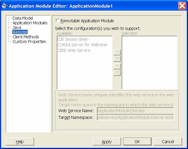 place the application module. Next, you ll name the module (i.e. EmpModule). You ll notice that this process is similar to the process of creating a view object.