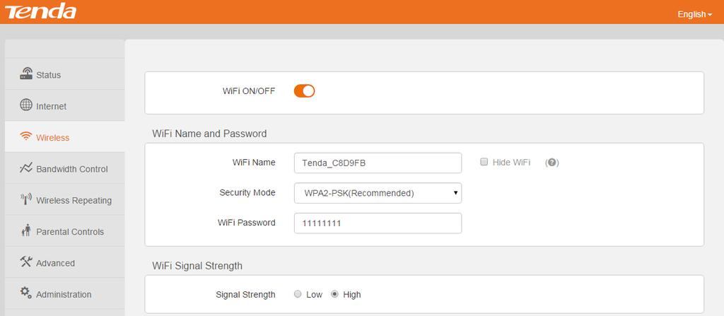 But if you set up a WiFi password in Quick Setup Wizard, the security mode will be changed to WPA2-PSK (Recommended).