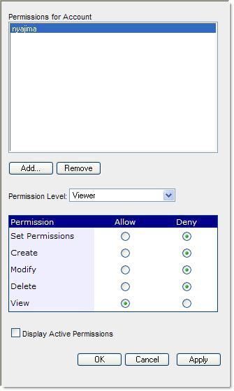 Using the Content Repository Image 5: Setting Repository permissions for a user to Permission Level "Viewer.